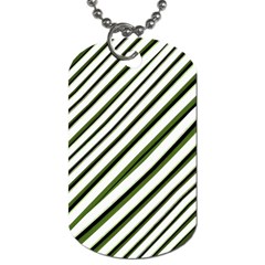 Diagonal Stripes Dog Tag (one Side) by dflcprints