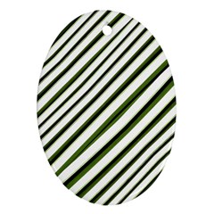 Diagonal Stripes Oval Ornament (two Sides) by dflcprints