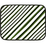 Diagonal Stripes Fleece Blanket (Mini) 35 x27  Blanket