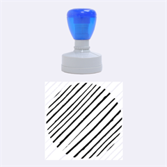 Diagonal Stripes Rubber Round Stamps (medium) by dflcprints