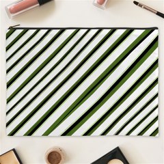 Diagonal Stripes Cosmetic Bag (xxxl)  by dflcprints