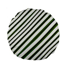 Diagonal Stripes Standard 15  Premium Round Cushions by dflcprints