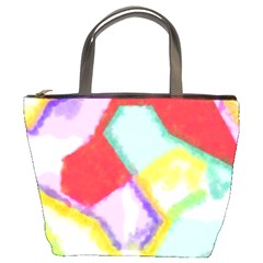 Watercolors Shapes                                         	bucket Bag by LalyLauraFLM