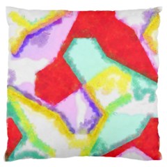 Watercolors Shapes                                         	large Flano Cushion Case (two Sides)