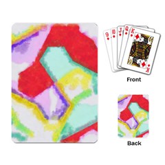 Watercolors Shapes                                         			playing Cards Single Design by LalyLauraFLM