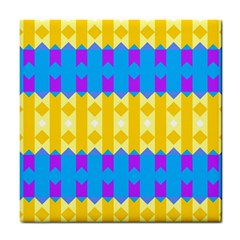 Rhombus And Other Shapes Pattern                                          			tile Coaster by LalyLauraFLM