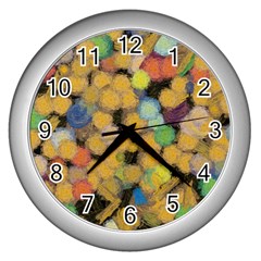 Paint Brushes                                          			wall Clock (silver)