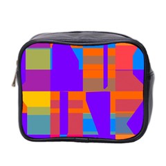 Misc Colorful Shapes                                           Mini Toiletries Bag (two Sides) by LalyLauraFLM