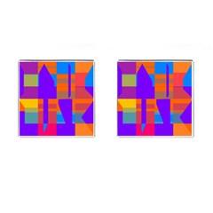 Misc Colorful Shapes                                           			cufflinks (square) by LalyLauraFLM