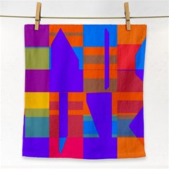 Misc Colorful Shapes                                           			face Towel by LalyLauraFLM