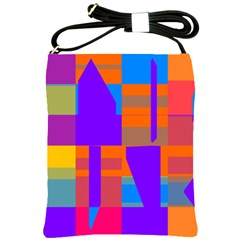 Misc Colorful Shapes                                           			shoulder Sling Bag by LalyLauraFLM