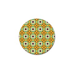 Flowers And Squares Pattern                                            			golf Ball Marker by LalyLauraFLM