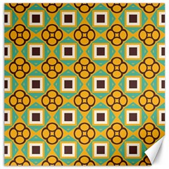 Flowers And Squares Pattern                                            			canvas 20  X 20 