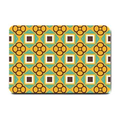 Flowers And Squares Pattern                                            			small Doormat by LalyLauraFLM