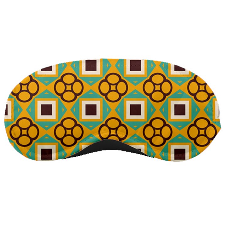 Flowers and squares pattern                                            			Sleeping Mask