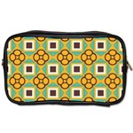 Flowers and squares pattern                                            			Toiletries Bag (One Side) Front