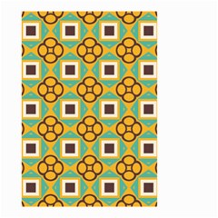 Flowers And Squares Pattern                                            Small Garden Flag