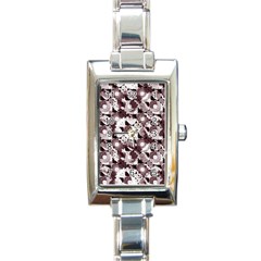 Ornate Modern Floral Rectangle Italian Charm Watch by dflcprints