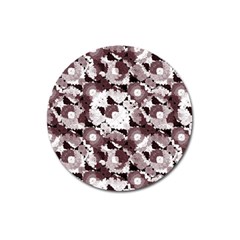 Ornate Modern Floral Magnet 3  (round) by dflcprints