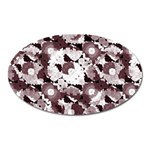 Ornate Modern Floral Oval Magnet Front