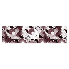 Ornate Modern Floral Satin Scarf (oblong)