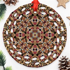 Boho Chic Round Filigree Ornament (2side)