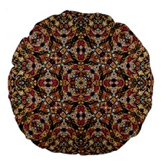 Boho Chic Large 18  Premium Flano Round Cushions