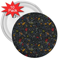 Abstract Reg 3  Buttons (10 Pack) 