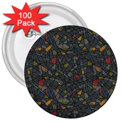 Abstract Reg 3  Buttons (100 Pack) 