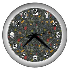 Abstract Reg Wall Clocks (silver) 