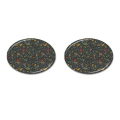 Abstract Reg Cufflinks (oval)