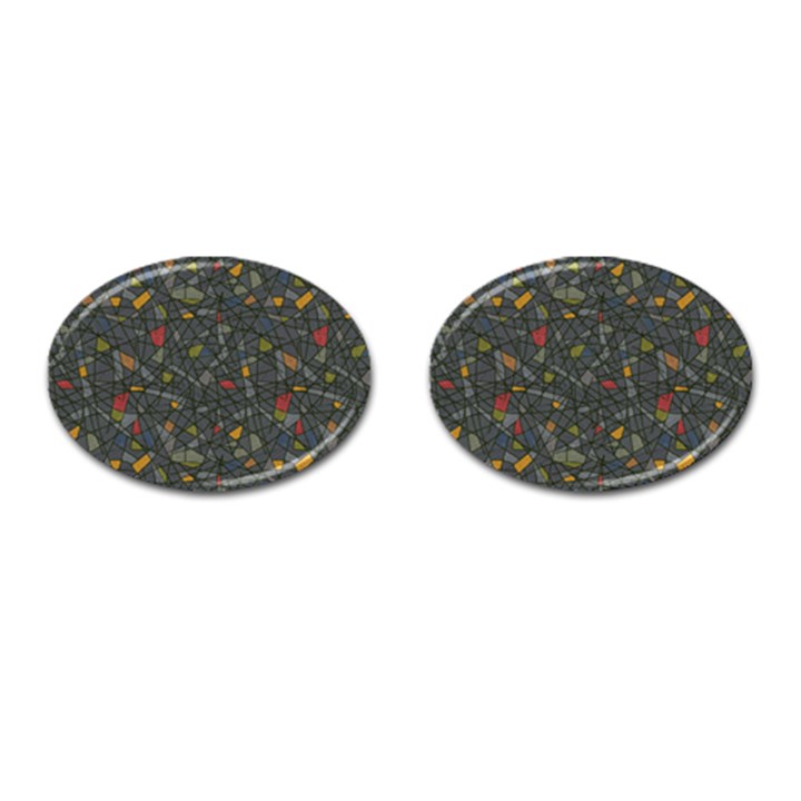 Abstract Reg Cufflinks (Oval)