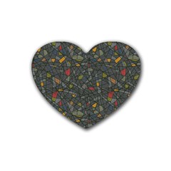 Abstract Reg Rubber Coaster (heart) 