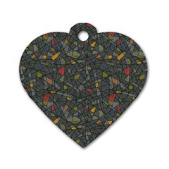 Abstract Reg Dog Tag Heart (one Side) by FunkyPatterns