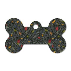 Abstract Reg Dog Tag Bone (one Side) by FunkyPatterns