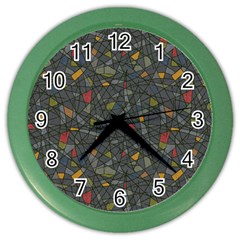 Abstract Reg Color Wall Clocks by FunkyPatterns