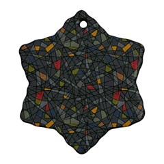 Abstract Reg Snowflake Ornament (2-side)