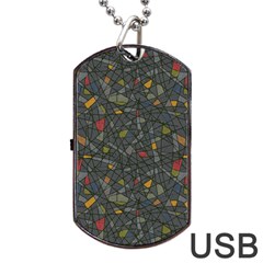 Abstract Reg Dog Tag Usb Flash (two Sides) 