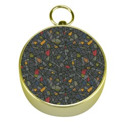 Abstract Reg Gold Compasses by FunkyPatterns