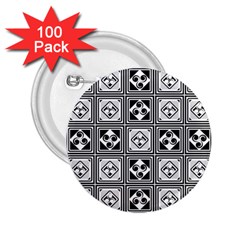 Black And White 2 25  Buttons (100 Pack)  by FunkyPatterns