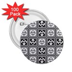 Black And White 2.25  Buttons (100 pack)  Front