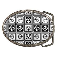 Black And White Belt Buckles by FunkyPatterns