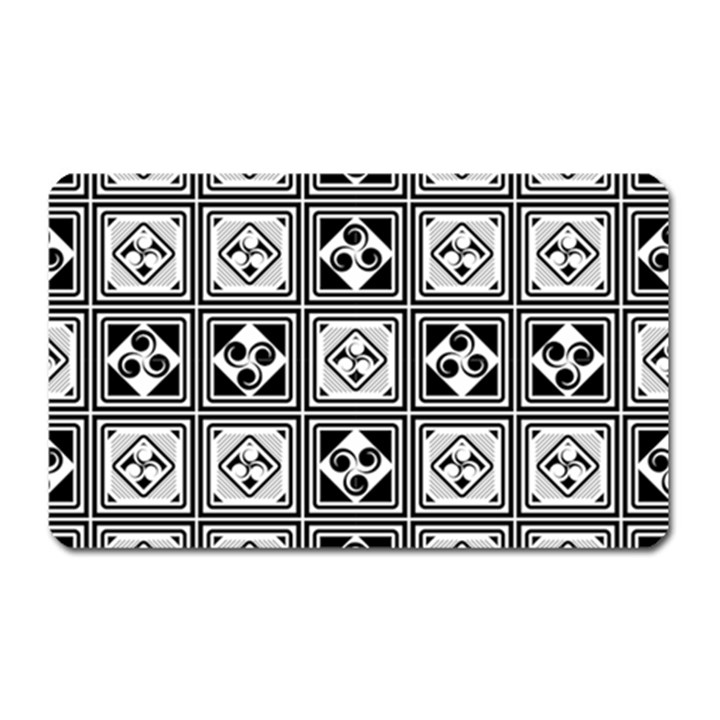 Black And White Magnet (Rectangular)