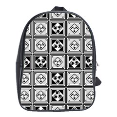 Black And White School Bags(large)  by FunkyPatterns