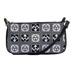 Black And White Shoulder Clutch Bags