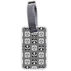 Black And White Luggage Tags (one Side)  by FunkyPatterns