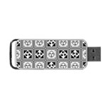 Black And White Portable USB Flash (One Side) Front