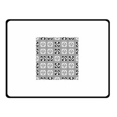 Black And White Double Sided Fleece Blanket (small) 