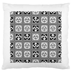 Black And White Standard Flano Cushion Case (one Side)