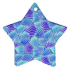 Blue And Purple Glowing Ornament (star) 